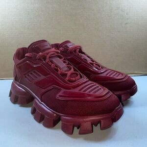 Prada Cloudburst Thunder Sneakers Red Size 10
